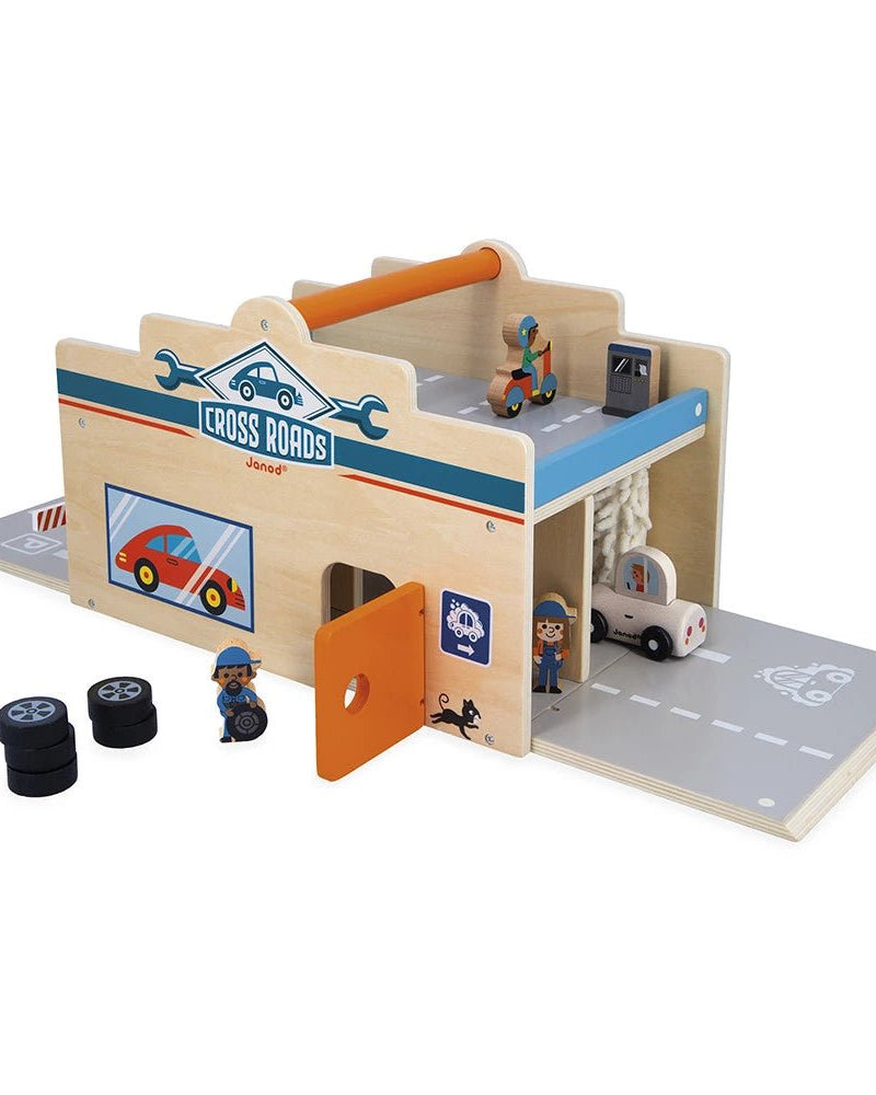 Garage en bois Ville - Cross Roads - Ensembles de jeu - Boutique LeoLudo - Tender Leaf Toys