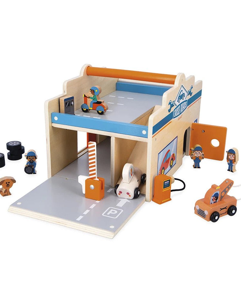 Garage en bois Ville - Cross Roads - Ensembles de jeu - Boutique LeoLudo - Tender Leaf Toys