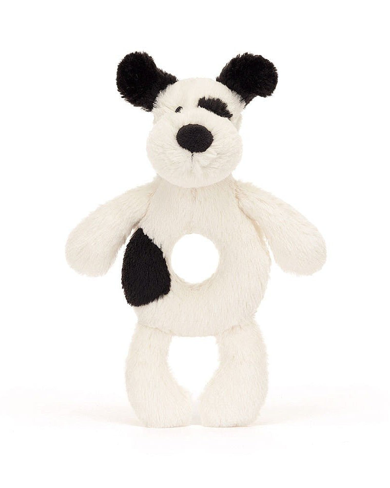 Hochet anneau - Chiot noir et crème - Jouets d'éveil - Boutique LeoLudo - Jellycat