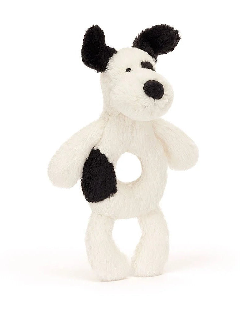 Hochet anneau - Chiot noir et crème - Jouets d'éveil - Boutique LeoLudo - Jellycat