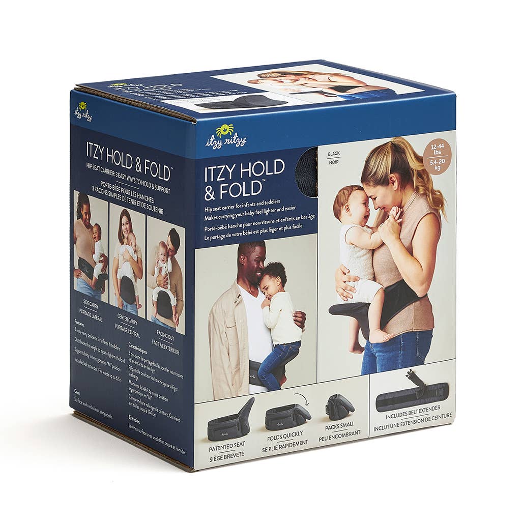 Itzy Hold & Fold™ – Porte-bébé siège de hanche -Équipement bébé- Boutique LeoLudo-Itzy Ritzy Canada
