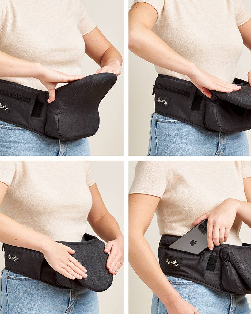 Itzy Hold & Fold™ – Porte-bébé siège de hanche -Équipement bébé- Boutique LeoLudo-Itzy Ritzy Canada