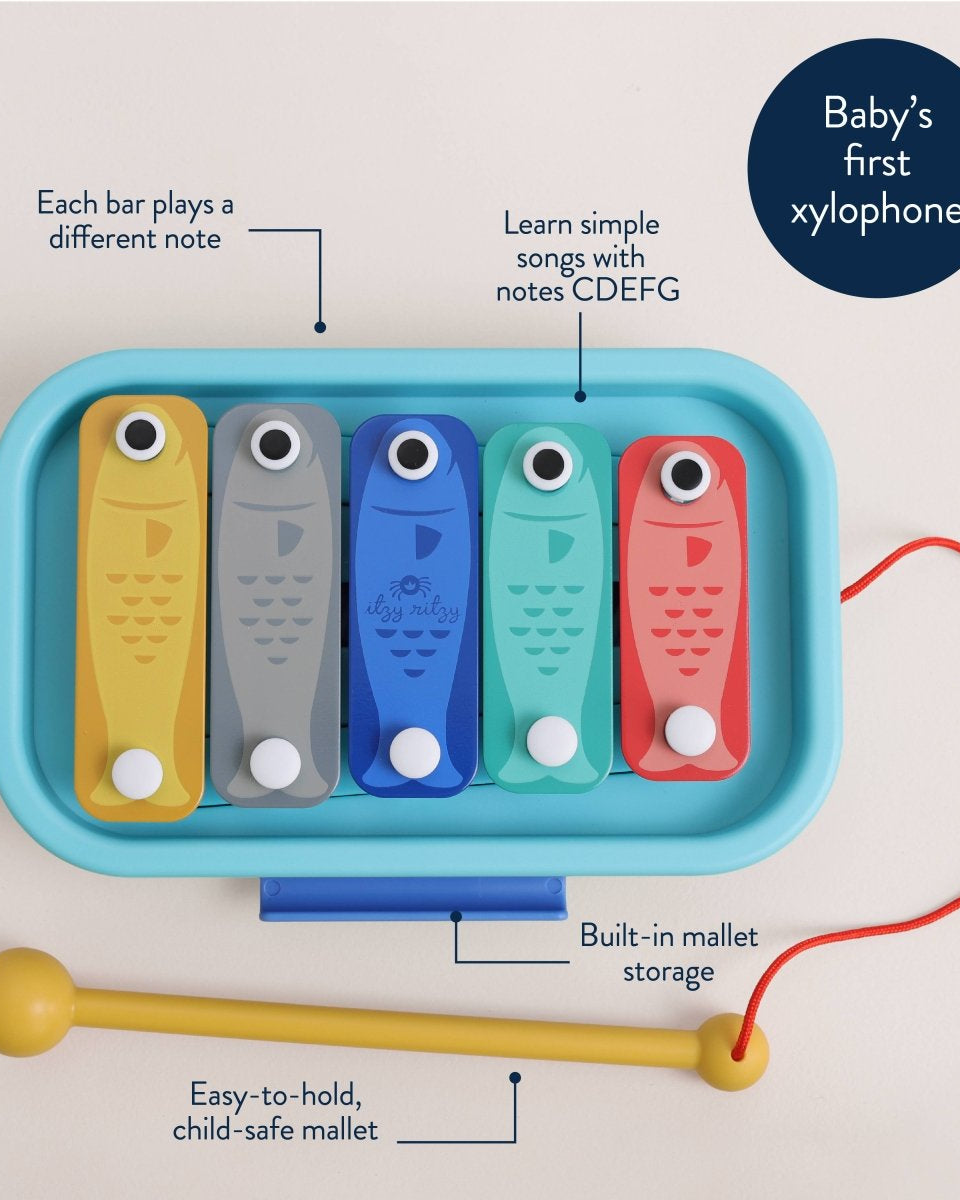 Itzy Music School – Xylophone « Sardines » -Jouets d'éveil- Boutique LeoLudo-Itzy Ritzy Canada