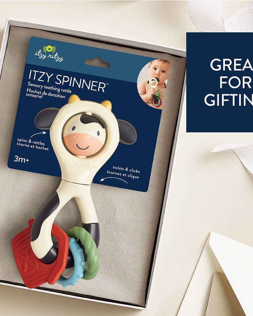 Itzy Spinner™ – Hochet et jouet de dentition sensoriel -Jouets sensoriels- Boutique LeoLudo-Itzy Ritzy Canada