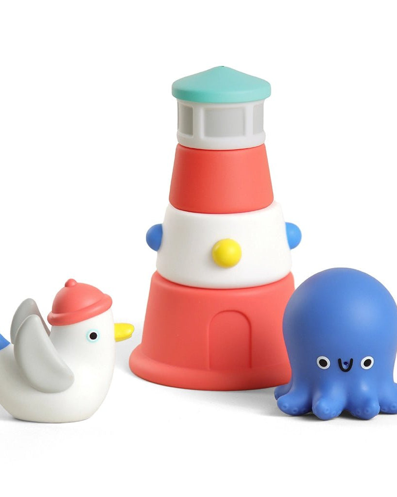 Itzy Stack & Squirt™ – Phare et animaux de bain -Jouets de bain- Boutique LeoLudo-Itzy Ritzy Canada