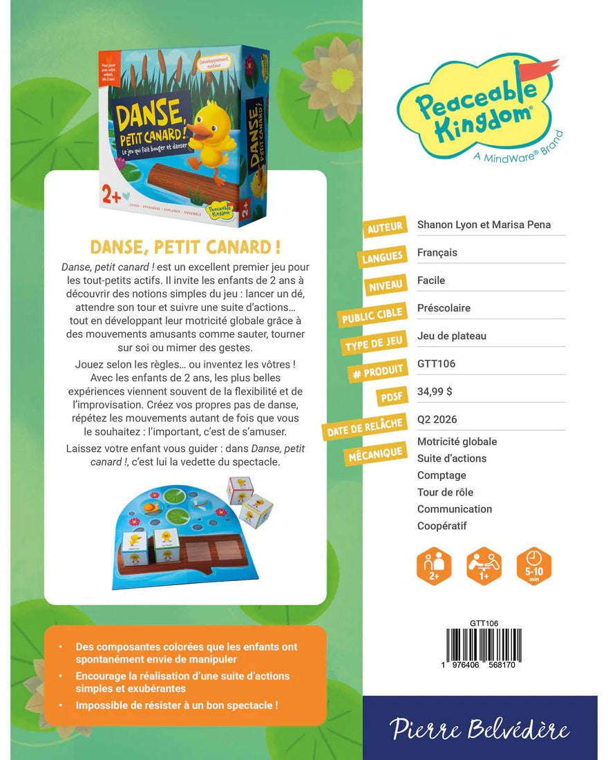 Jeu coopératif Danse, petit canard! -Jeux de société- Boutique LeoLudo-Peaceable Kingdom