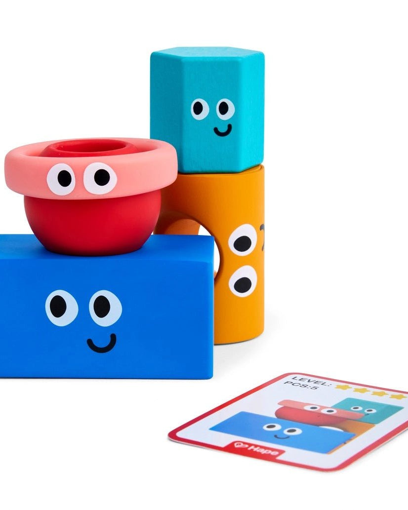 Jeu de blocs à empiler Montessori – Hape - Jeux de construction - Boutique LeoLudo - Hape