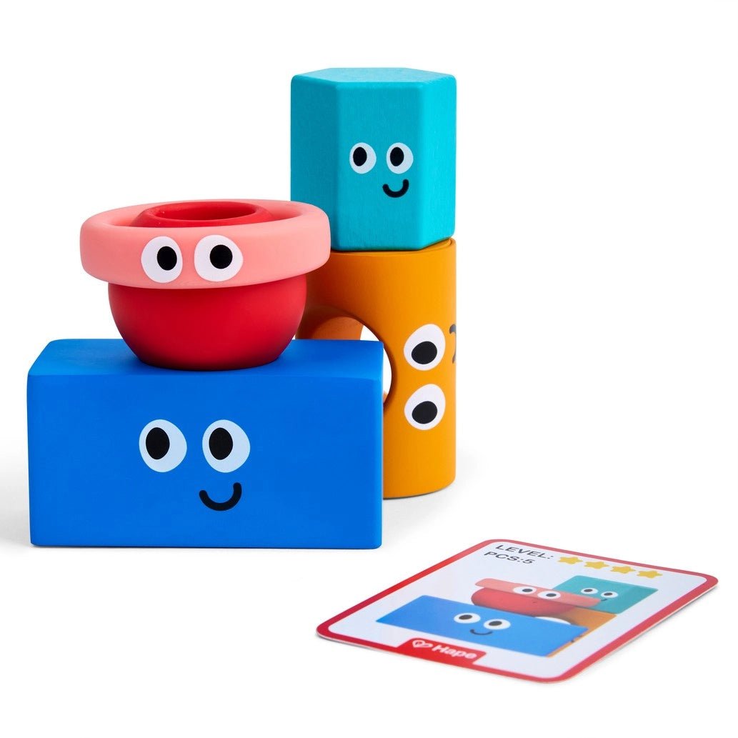 Jeu de blocs à empiler Montessori – Hape - Jeux de construction - Boutique LeoLudo - Hape