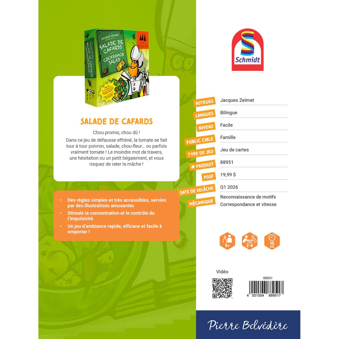 Jeu de cartes Salade de Cafards -Jeux de société- Boutique LeoLudo-Schmidt