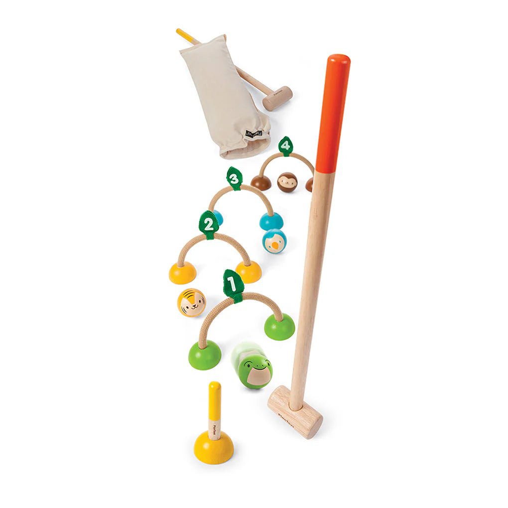 Jeu de croquet en bois - Jeux d'extérieur - Boutique LeoLudo - Plan Toys