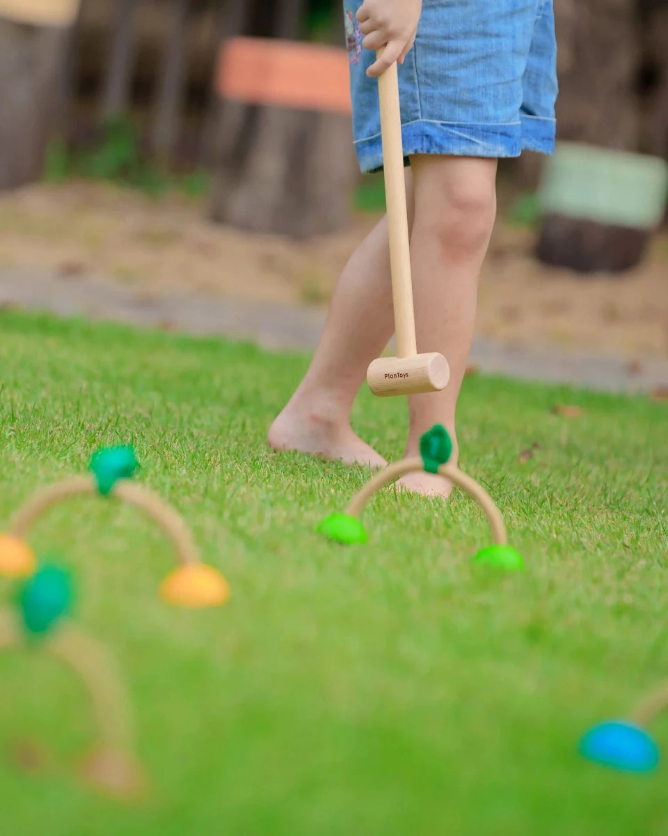 Jeu de croquet en bois - Jeux d'extérieur - Boutique LeoLudo - Plan Toys