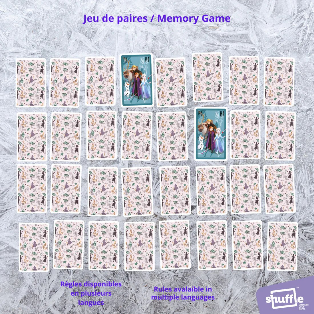 Jeu de familles 4 en 1 - REINE DES NEIGES 2 - Jeux de société - Boutique LeoLudo - Shuffle