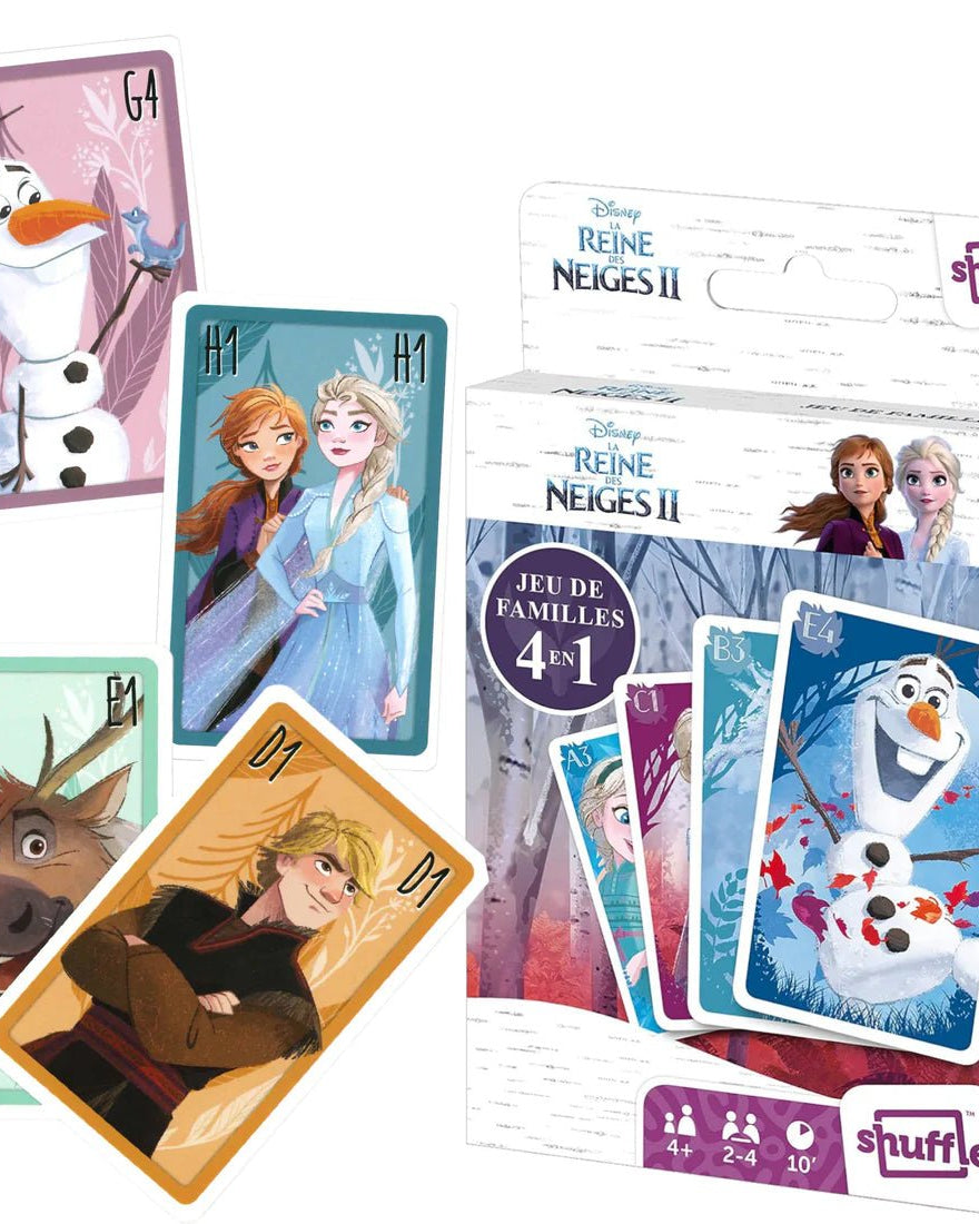 Jeu de familles 4 en 1 - REINE DES NEIGES 2 - Jeux de société - Boutique LeoLudo - Shuffle