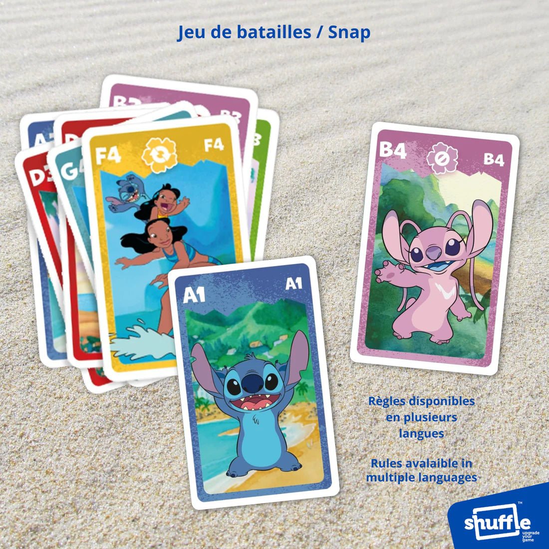 Jeu de familles 4 en 1 - Stitch - Jeux de société - Boutique LeoLudo - Shuffle