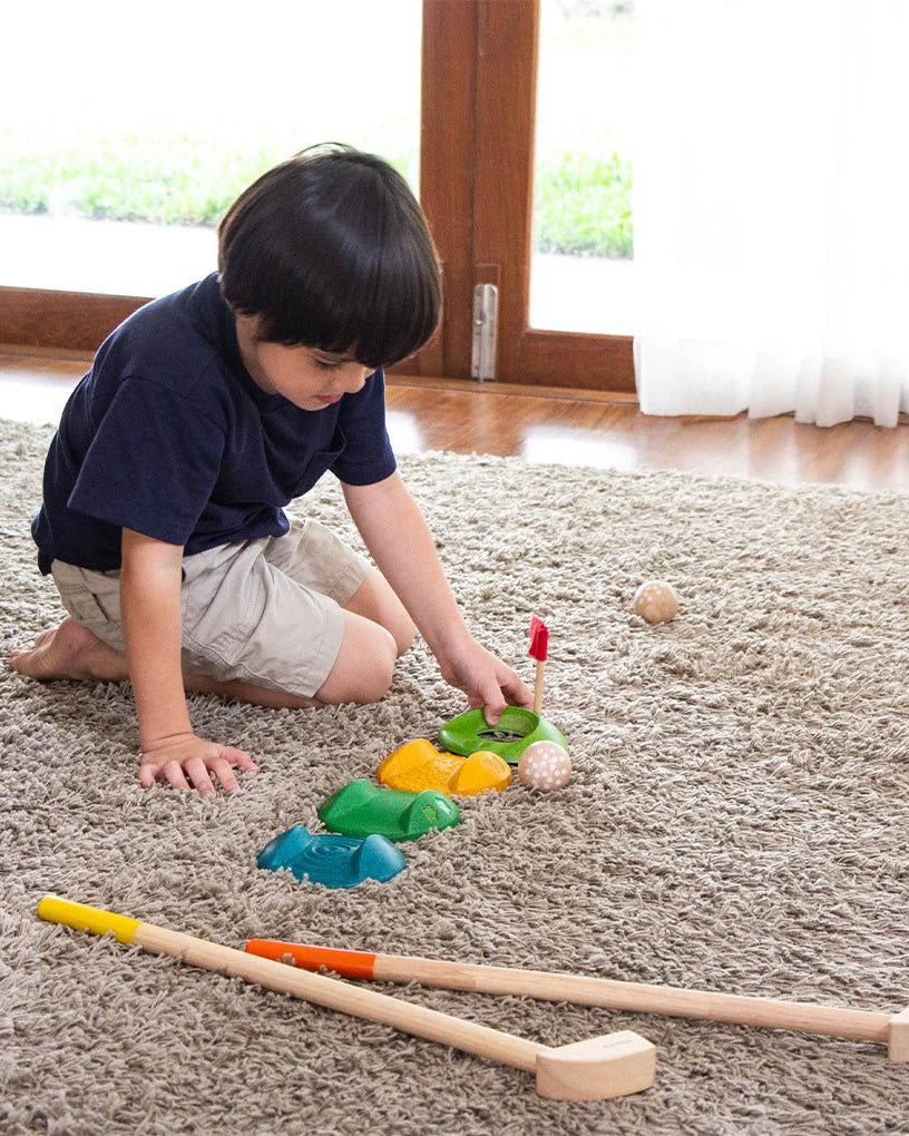 Jeu de mini golf complet en bois - Jeux d'extérieur - Boutique LeoLudo - Plan Toys
