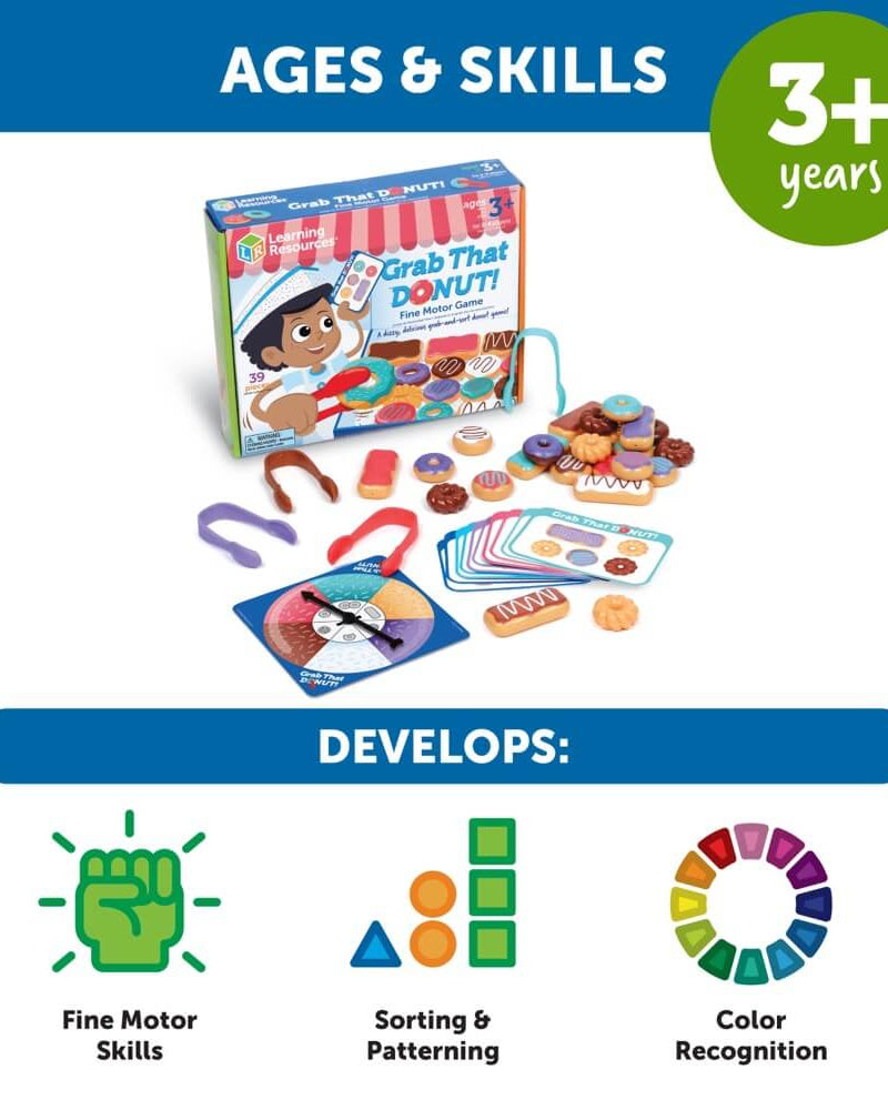 Jeu de motricité fine Saisis ce beignet! - Jeux de société - Boutique LeoLudo - Learning Resources