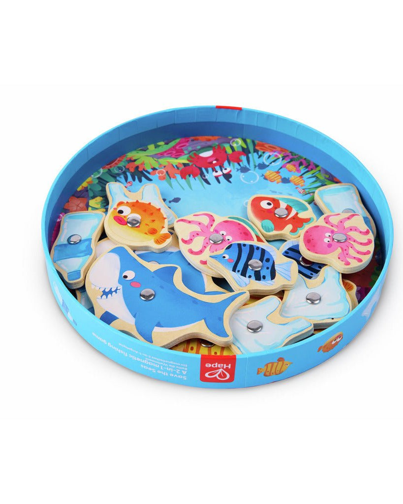 Jeu de pêche magnétique Sous la mer - Jeux d'adresse - Boutique LeoLudo - Hape