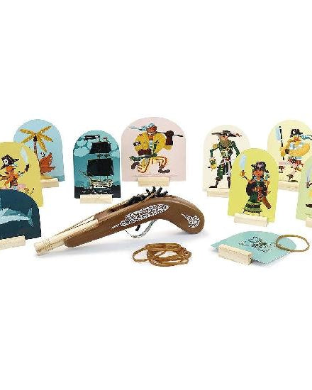 Jeu de tir pirates en bois – pistolet & cibles - Jeux d'extérieur - Boutique LeoLudo - Vilac