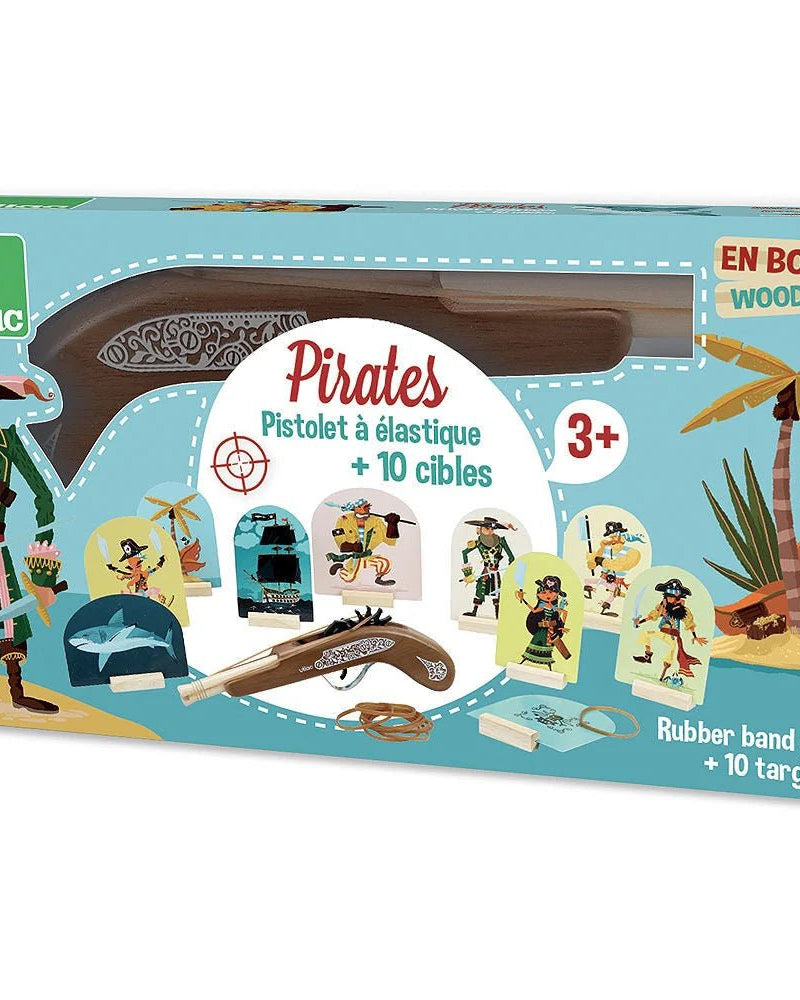 Jeu de tir pirates en bois – pistolet & cibles - Jeux d'extérieur - Boutique LeoLudo - Vilac