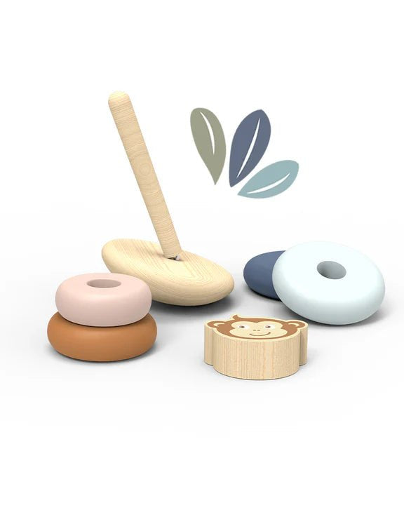 Jeu empilable culbuto en bois –Singe - Jouet en bois - Boutique LeoLudo - Speedy Monkey