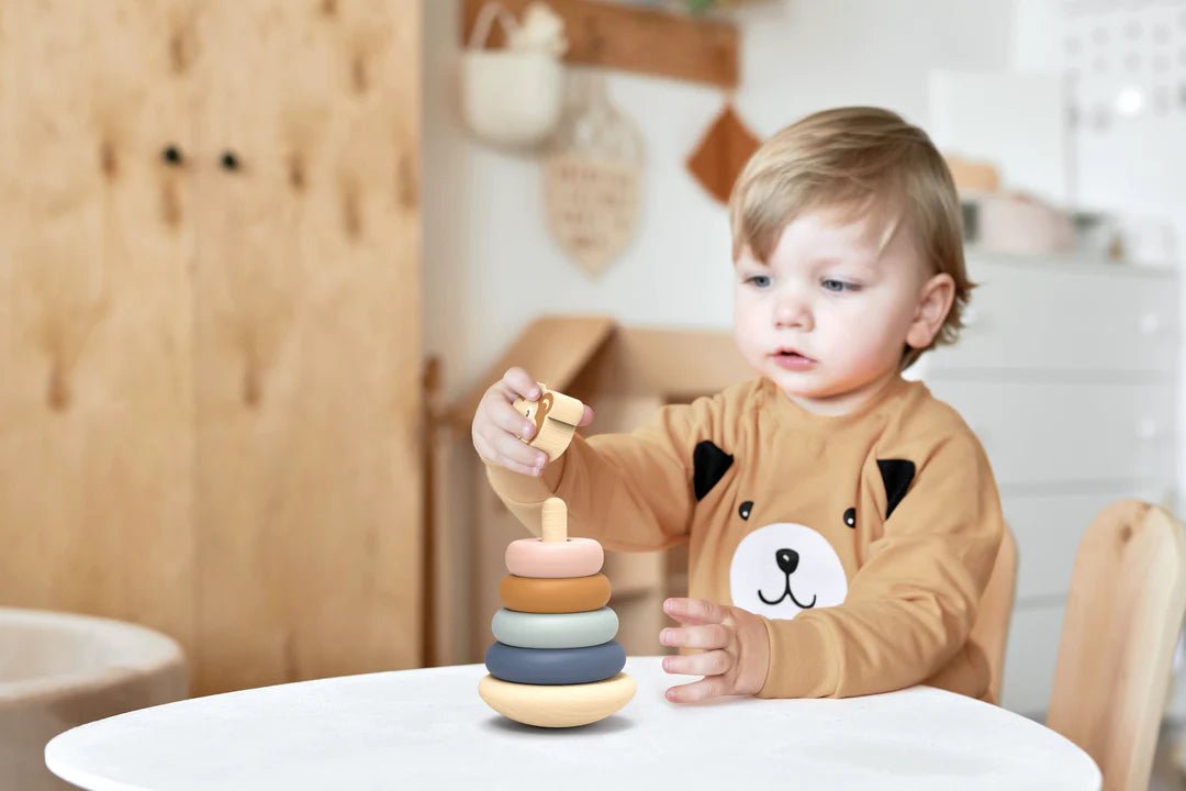 Jeu empilable culbuto en bois –Singe - Jouet en bois - Boutique LeoLudo - Speedy Monkey