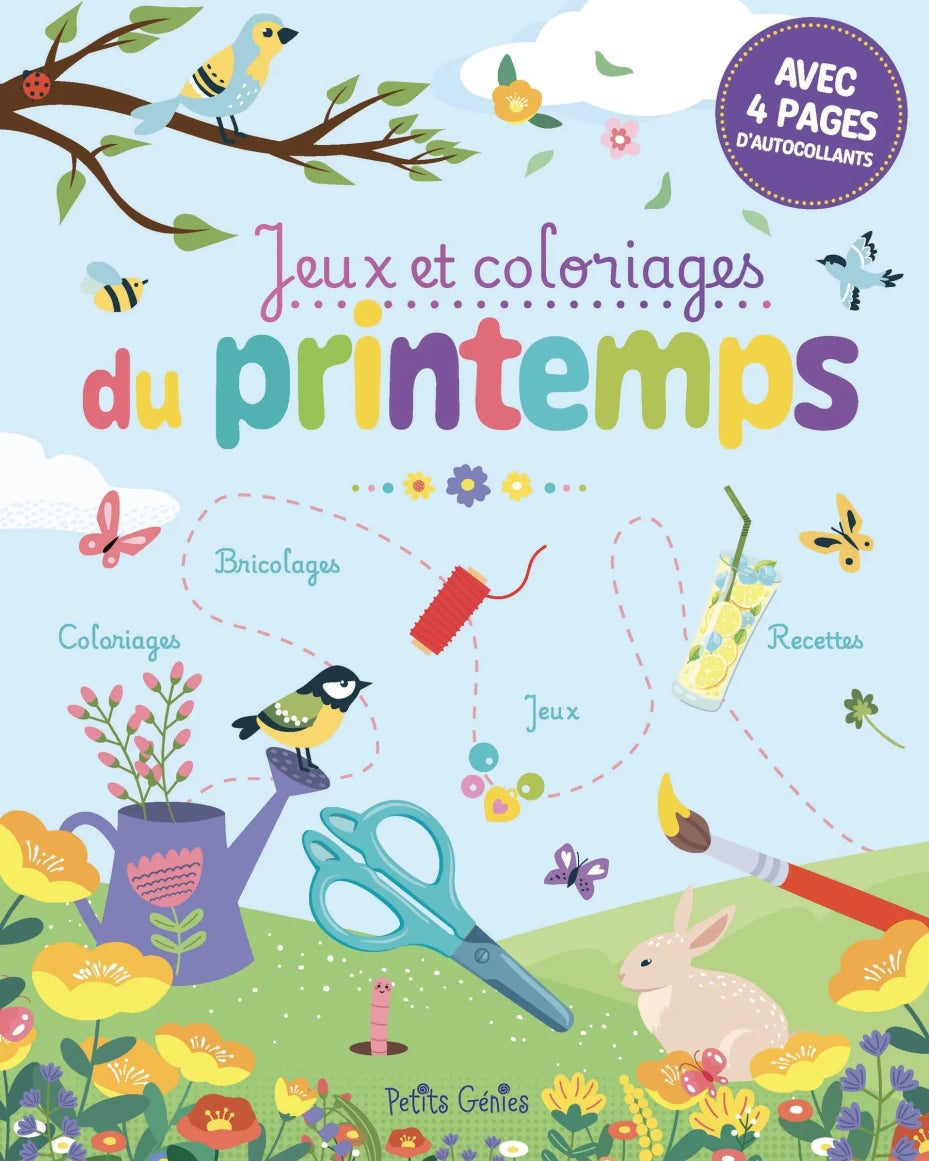Jeux et coloriages du printemps - Livres - Boutique LeoLudo - Petits Génies