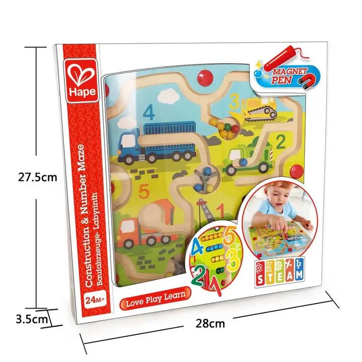 Labyrinthe magnétique – Chantier & chiffres - Jeux magnétiques - Boutique LeoLudo - Hape