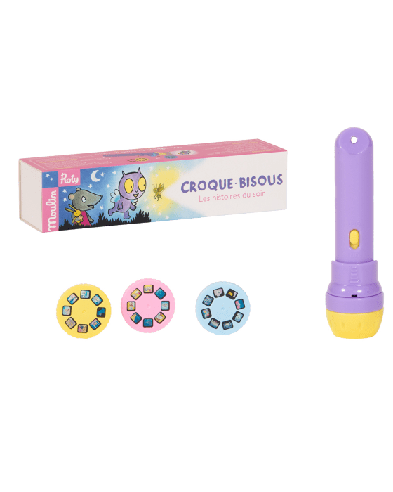 Lampe à histoires École des loisirs - Croque - Bisous - Lampes à histoire - Boutique LeoLudo - Moulin Roty