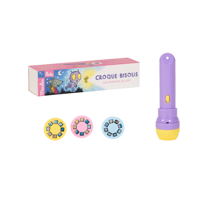 Lampe à histoires École des loisirs - Croque - Bisous - Lampes à histoire - Boutique LeoLudo - Moulin Roty