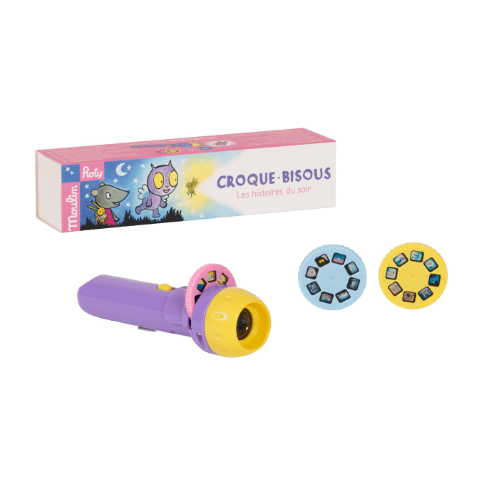 Lampe à histoires École des loisirs - Croque - Bisous - Lampes à histoire - Boutique LeoLudo - Moulin Roty