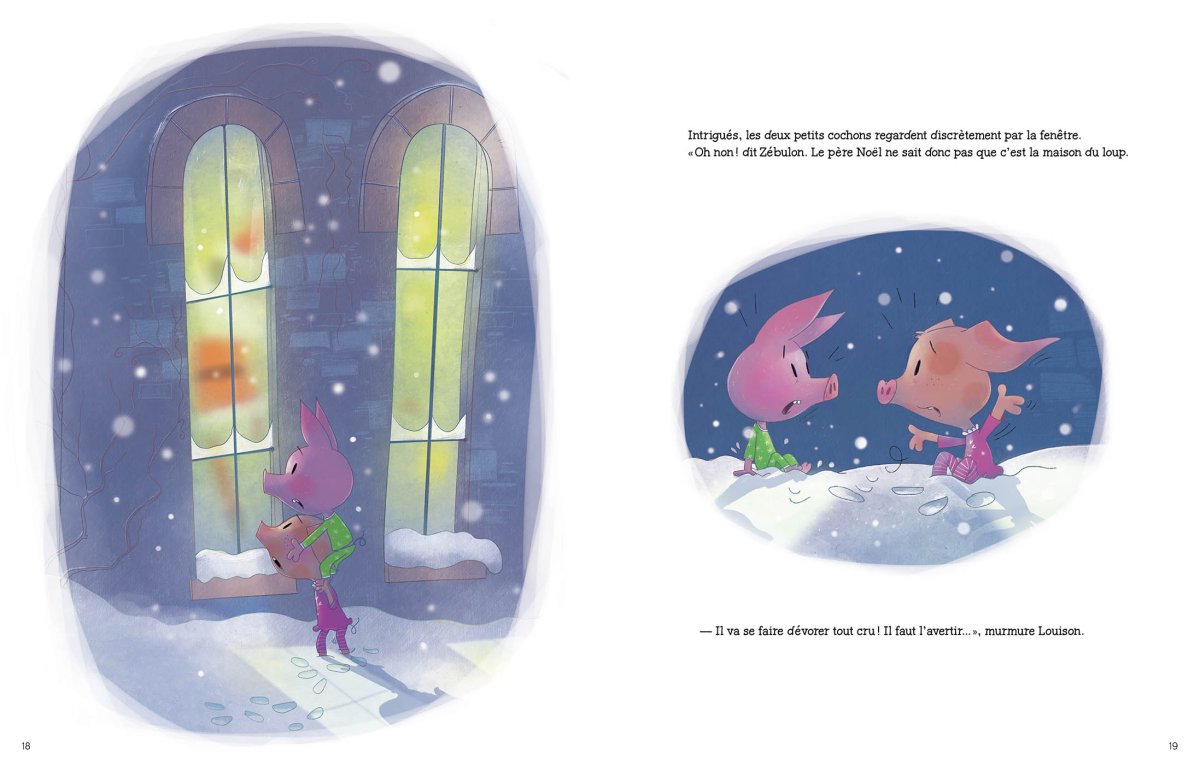 Le Noël des trois petits cochons -Livres- Boutique LeoLudo-Auzou