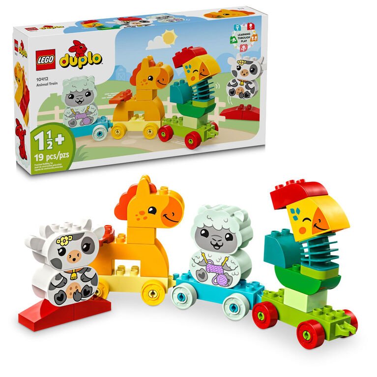 Le train d'animaux DUPLO (19 pcs) - Jeux de construction - Boutique LeoLudo - LEGO