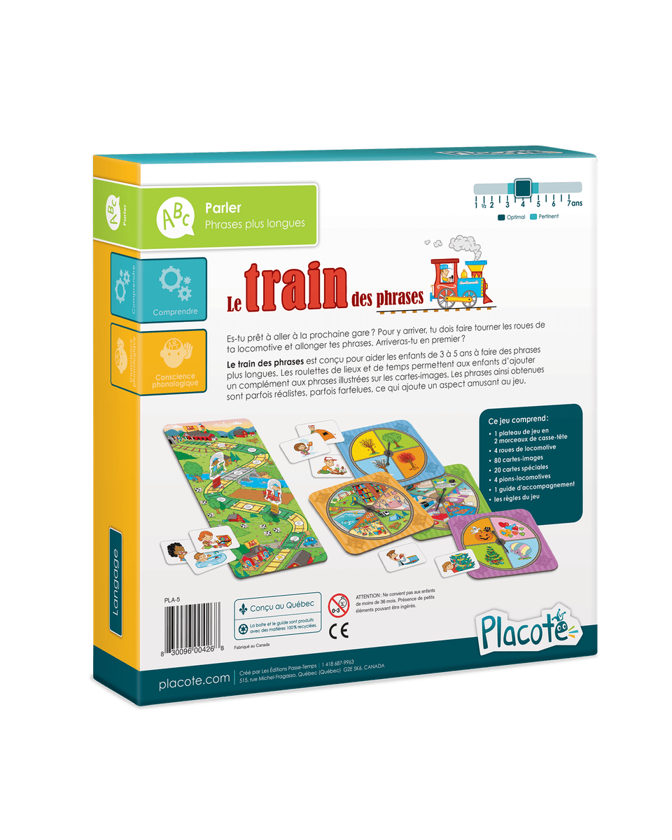 Le train des phrases - Jeux éducatifs - Boutique LeoLudo - Placote