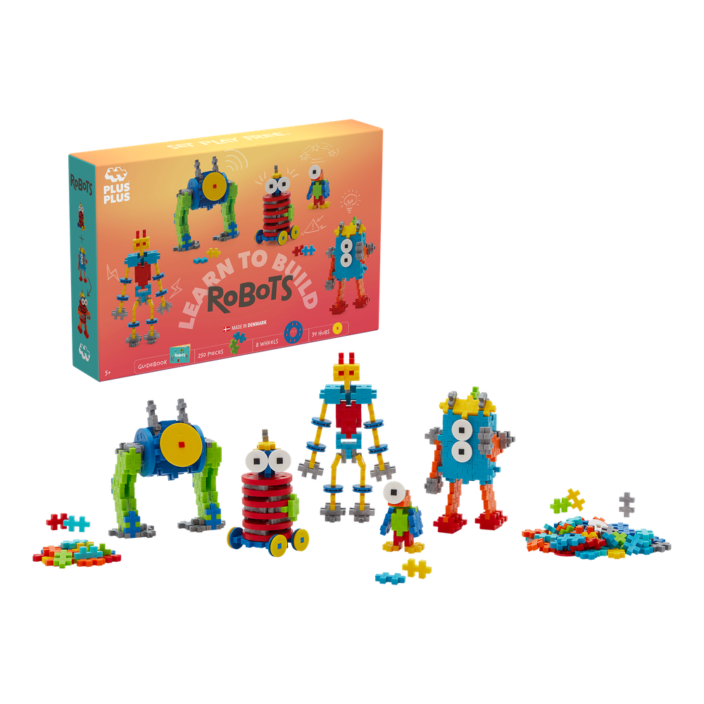 Learn to Build: Robots (250 pcs) - Jeux de construction - Boutique LeoLudo - Plus - Plus