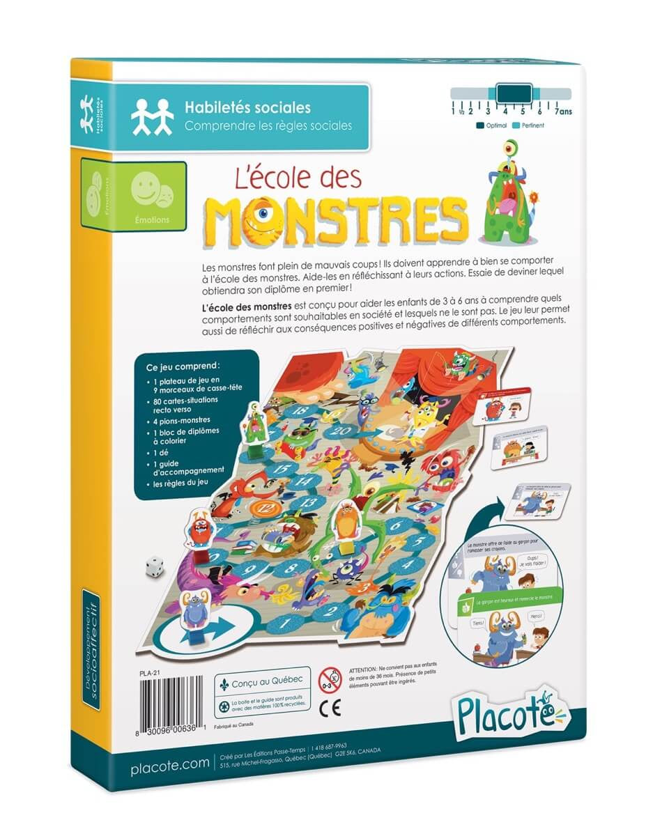 L'école des monstres - Jeux de société - Boutique LeoLudo - Placote