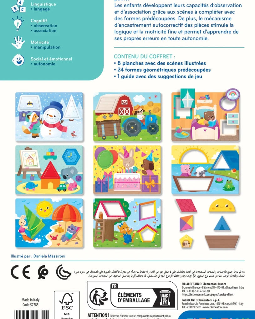 Les formes et les couleurs – Jeu éducatif -Jeux éducatifs- Boutique LeoLudo-Clementoni
