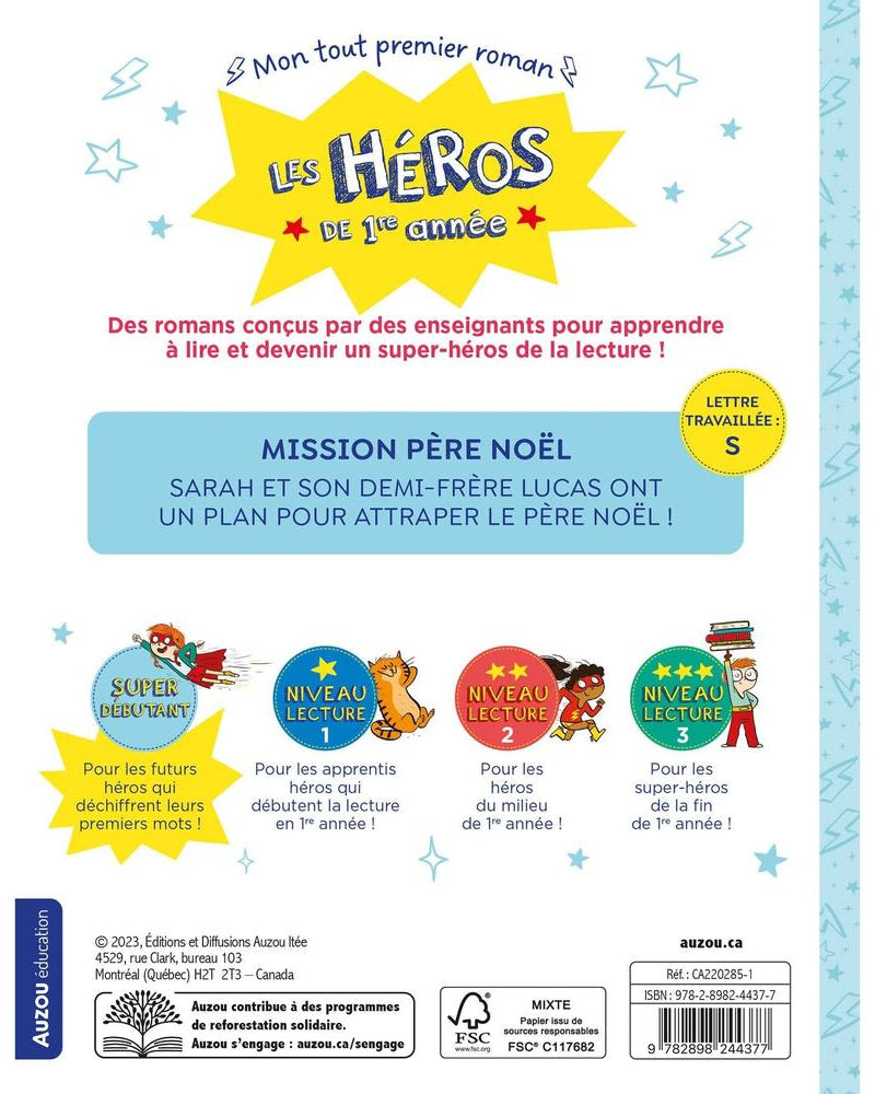 Les Héros de 1re année: Mission Père Noël (super débutant) -Livres- Boutique LeoLudo-Auzou