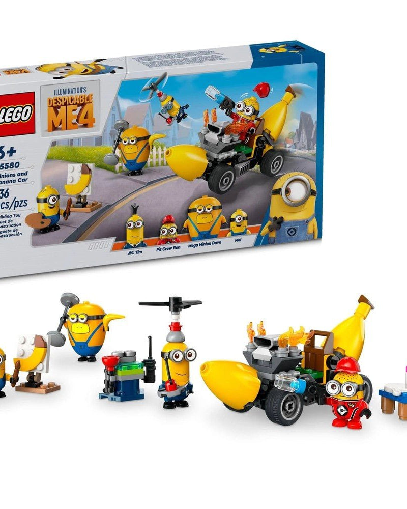 Les Minions et la voiture - banane (136 pcs) - Jeux de construction - Boutique LeoLudo - LEGO