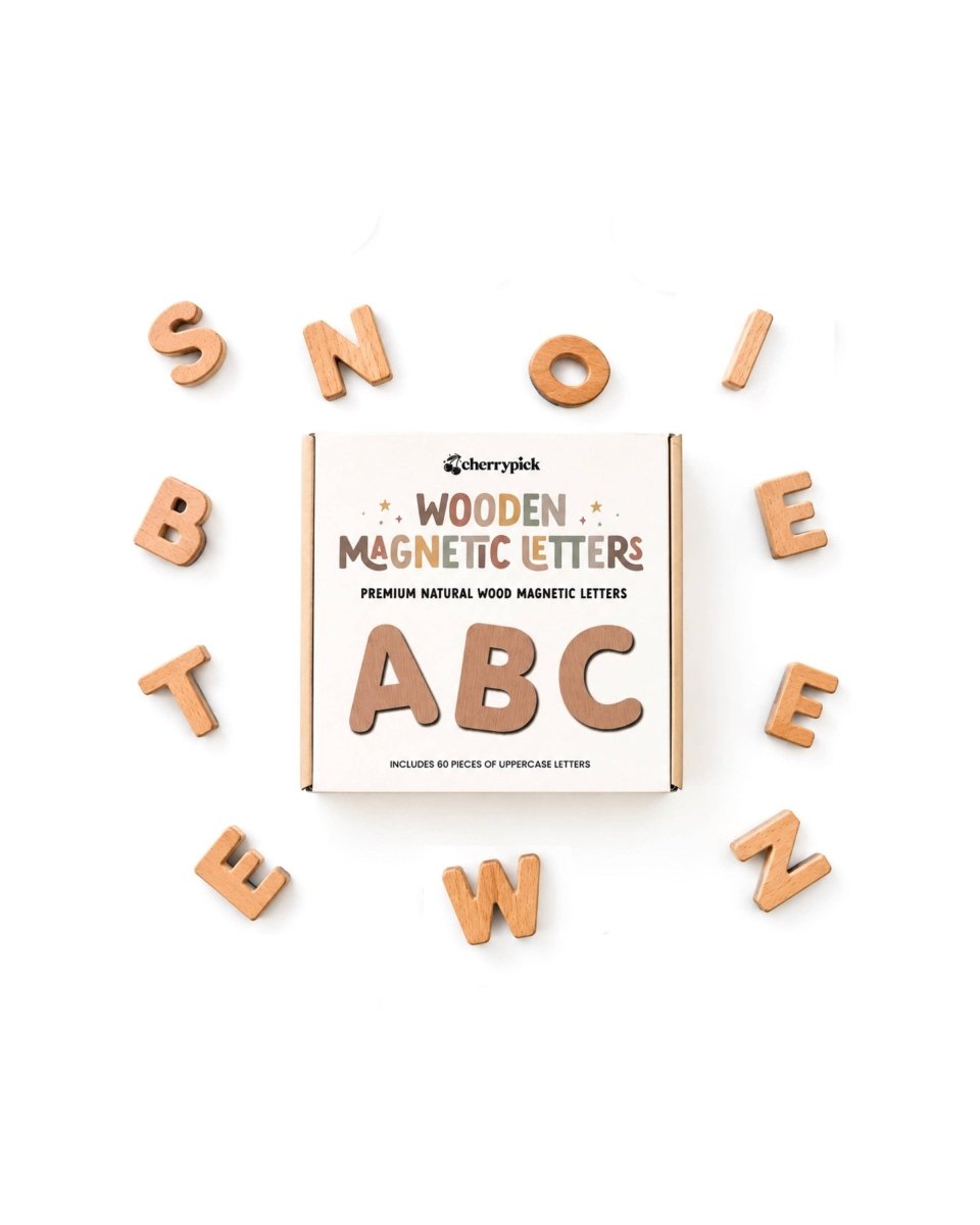 Lettres magnétiques en bois – Ensemble de 60 -Jeux magnétiques- Boutique LeoLudo-Cherrypick