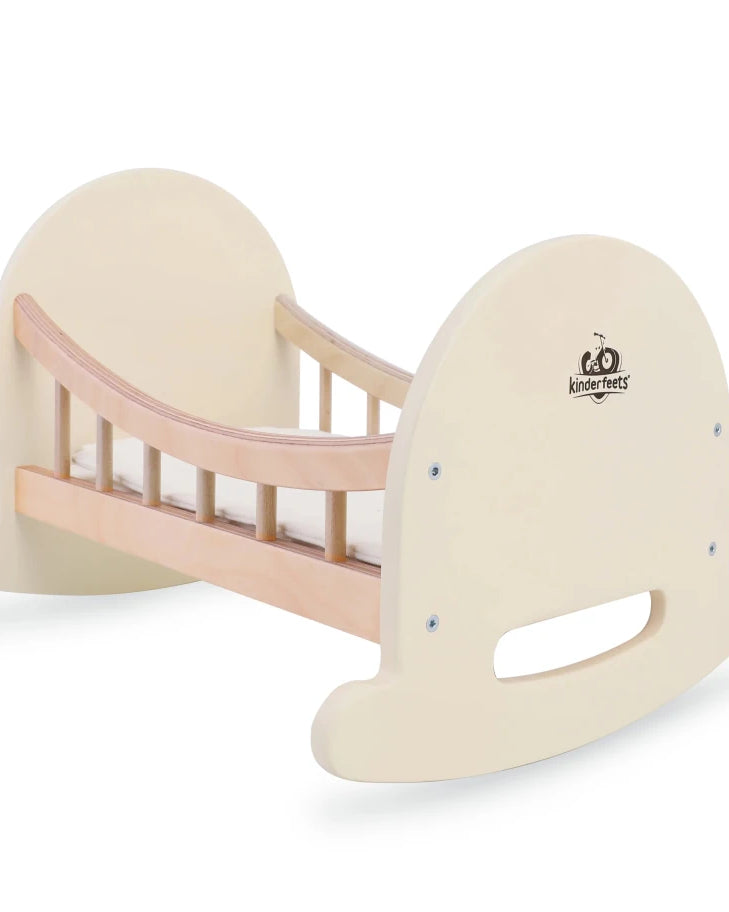 Lit de poupée en bois – Kinderfeets - Accessoires poupée - Boutique LeoLudo - Kinderfeets