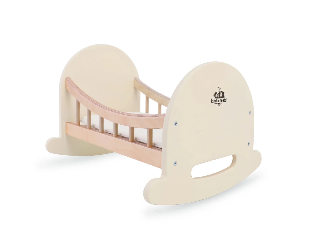 Lit de poupée en bois – Kinderfeets - Accessoires poupée - Boutique LeoLudo - Kinderfeets