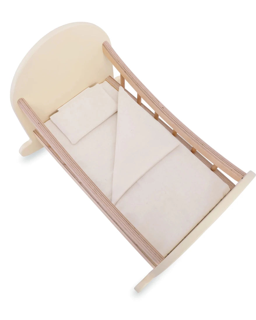 Lit de poupée en bois – Kinderfeets - Accessoires poupée - Boutique LeoLudo - Kinderfeets