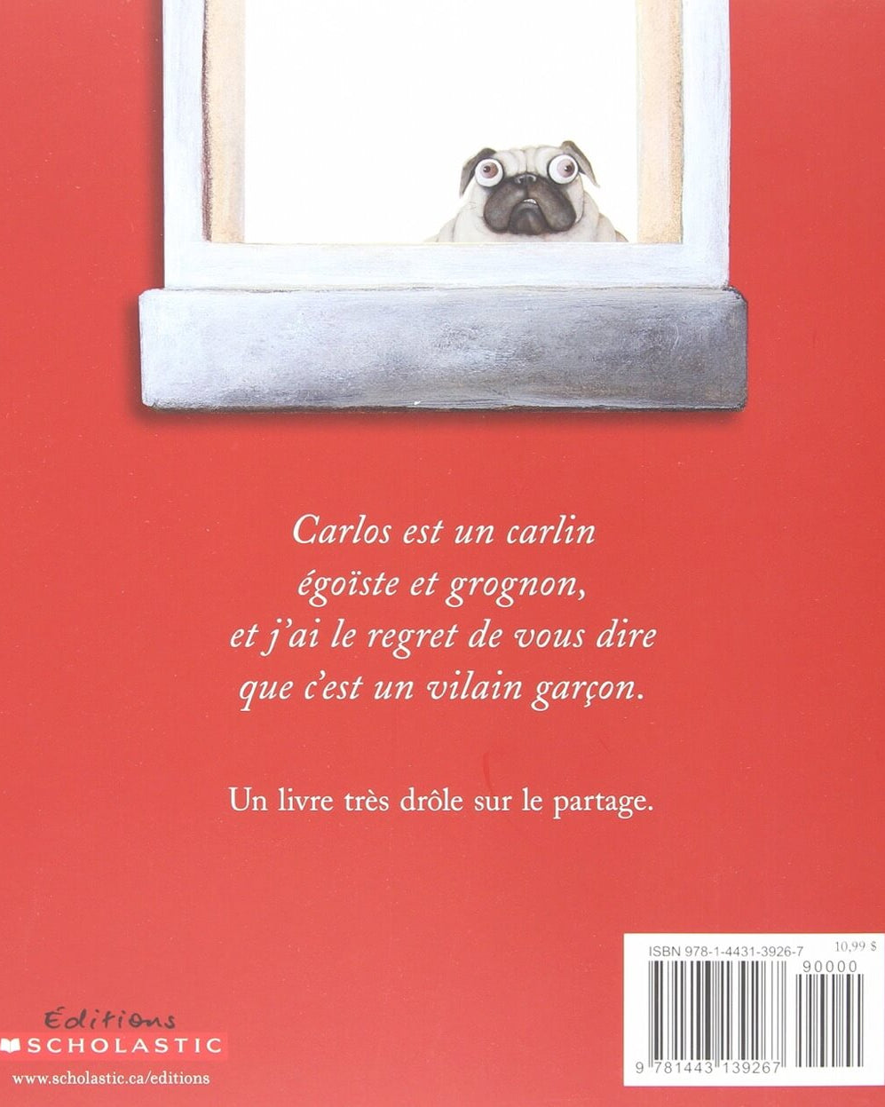 Livre - Carlos le carlin - Livres - Boutique LeoLudo - Scholastic