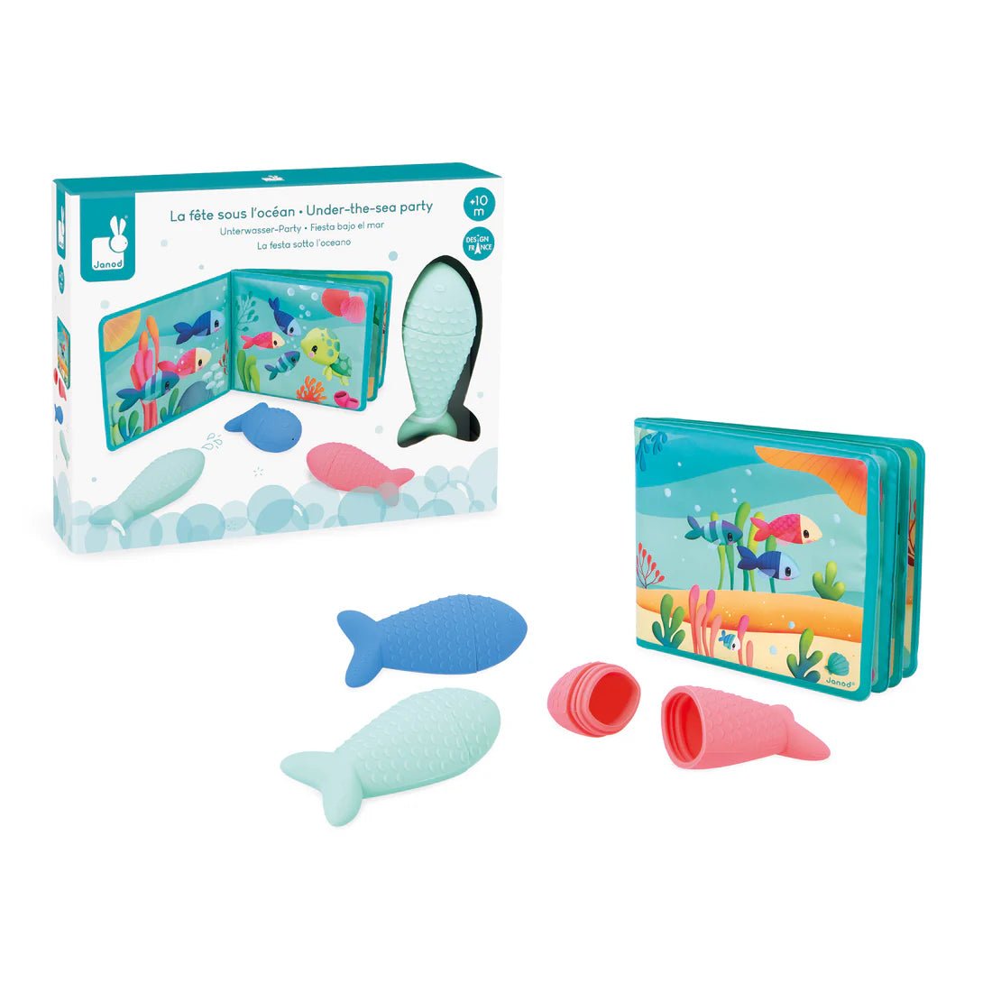 Livre de bain La fête sous l'océan -Jouets de bain- Boutique LeoLudo-Janod