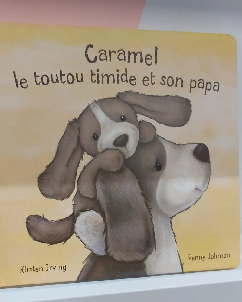 Livre d'éveil - Caramel le toutou timide et son papa (FR) - Livres d'éveil - Boutique LeoLudo - Jellycat