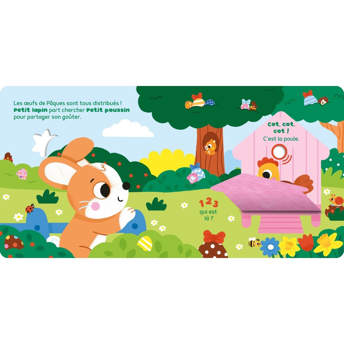 Livre sonore - 1, 2, 3, qui est là ? Pâques - Livres d'éveil - Boutique LeoLudo - Auzou