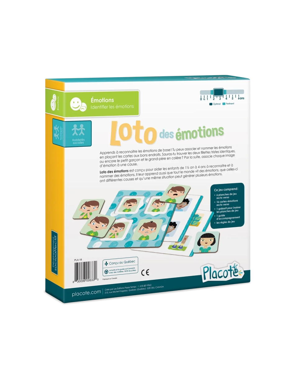Loto des émotions - Jeux de société - Boutique LeoLudo - Placote