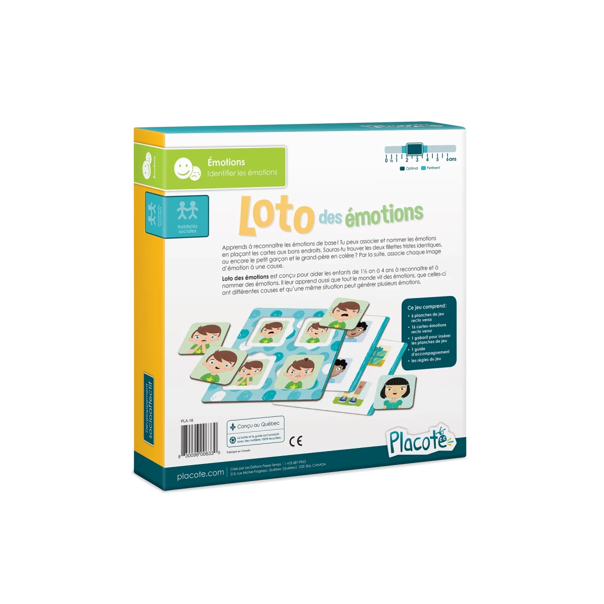 Loto des émotions - Jeux de société - Boutique LeoLudo - Placote