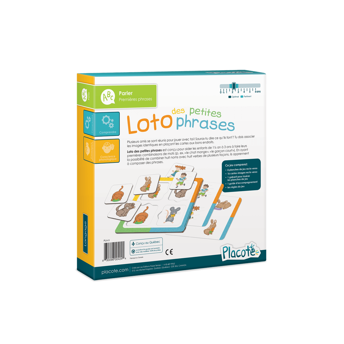 Loto des petites phrases - Jeux éducatifs - Boutique LeoLudo - Placote