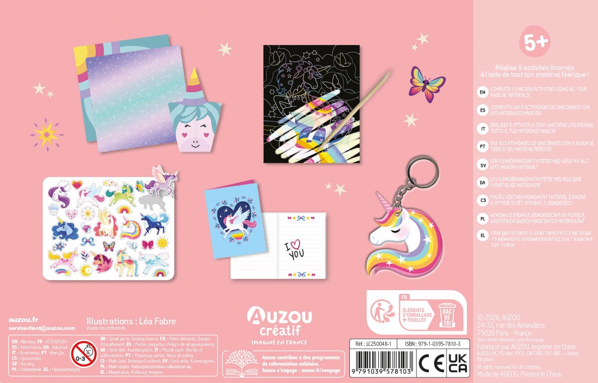 Ma pochette d'artiste - 100% Licornes - Livres - Boutique LeoLudo - Auzou